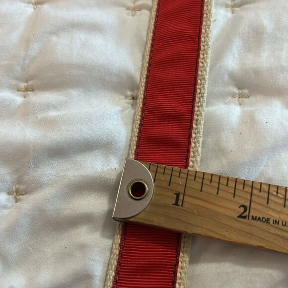 Allyn Red and Green Belt with Gold bucket 40 inches long size large - Picture 5 of 6